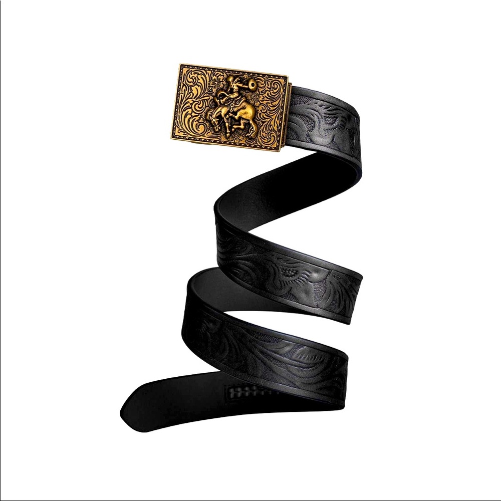 Western Cowboy Leather Belt (40mm)